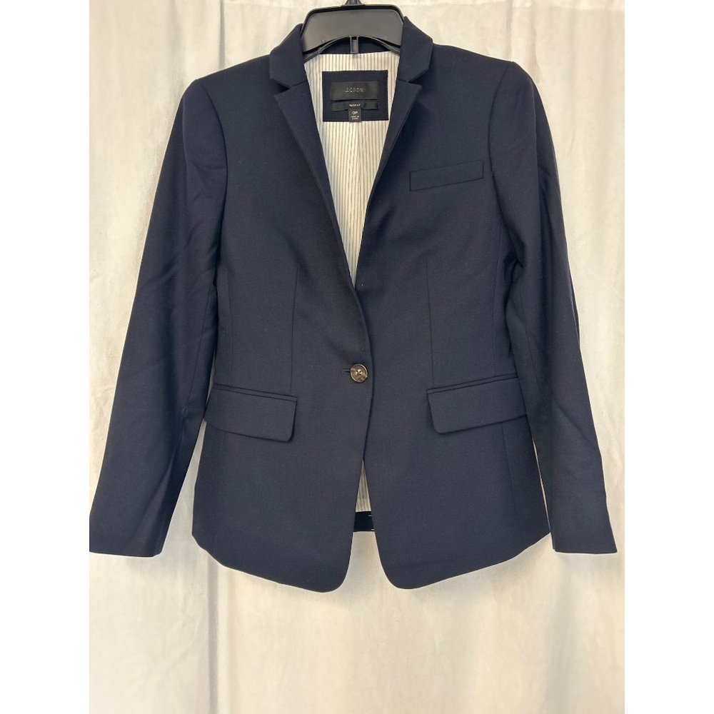 J Crew Item B0327 Petite Regent blazer in wool flannel, 0P